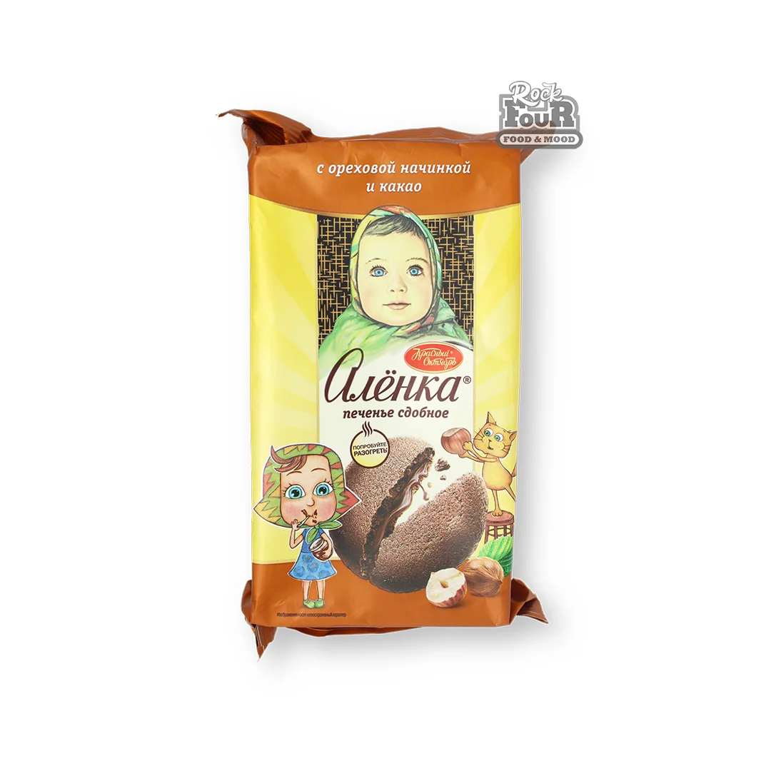 Печенье «Алёнка» с какао и ореховой начинкой 190г